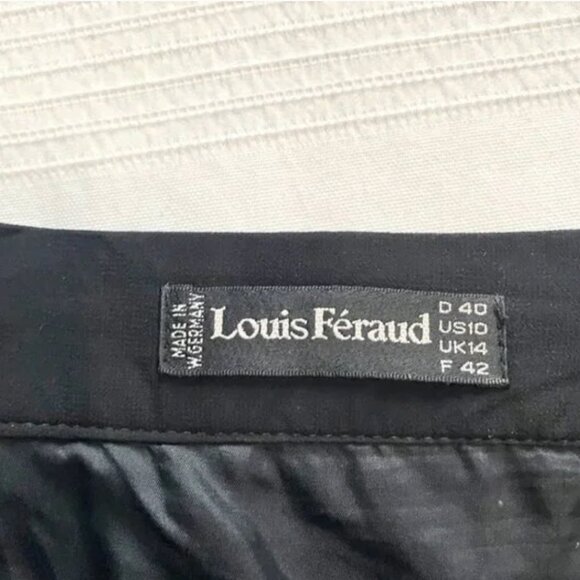 LOUIS FERAUD BLACK HIGH RISE PLEATED MIDI SKIRT - 10 - Picture 5 of 7